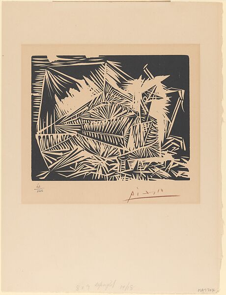 Squab, Pablo Picasso (Spanish, Malaga 1881–1973 Mougins, France), Linoleum cut 