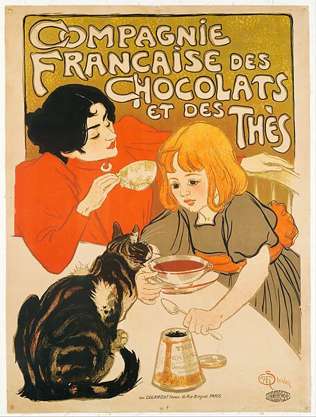 Compagnie Française des Chocolats et des Thès, Théophile-Alexandre Steinlen (French (born Switzerland), Lausanne 1859–1923 Paris), Color lithograph 