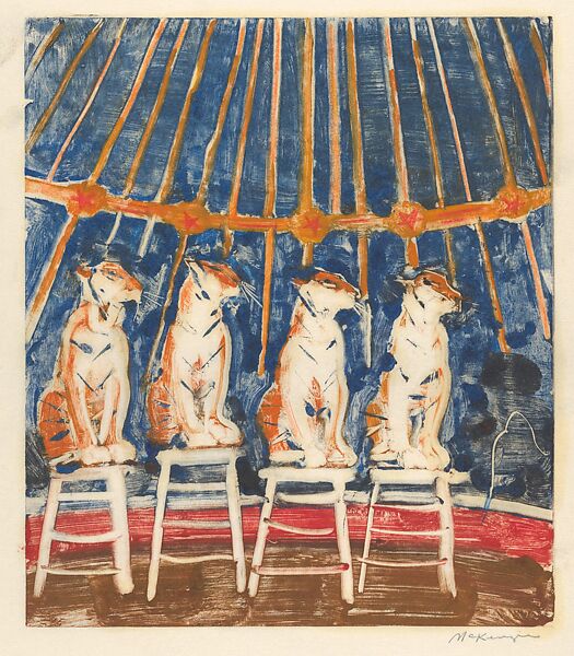 Circus, Mary Beth McKenzie (American, born Cleveland, Ohio, 1946), A suite of 13 monotypes