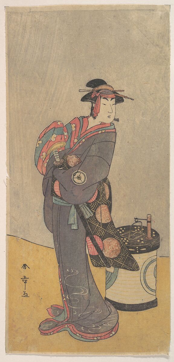 The Fourth Iwai Hanshiro as an Onnadate (Woman Kyokaku), Katsukawa Shunshō　勝川春章 (Japanese, 1726–1792), Woodblock print (nishiki-e); ink and color on paper, Japan 