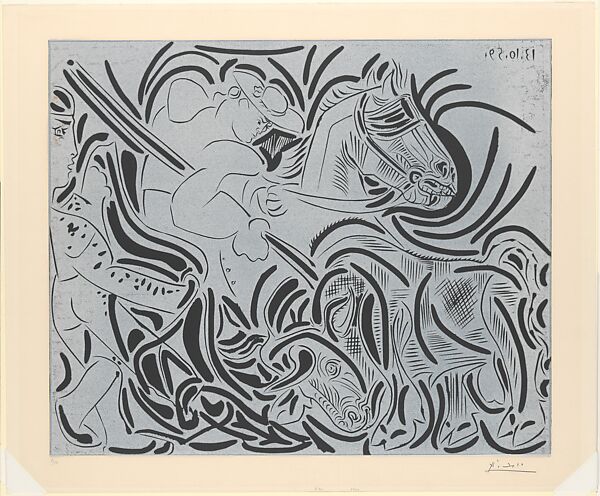 Lance III, Pablo Picasso (Spanish, Malaga 1881–1973 Mougins, France), Linoleum cut 