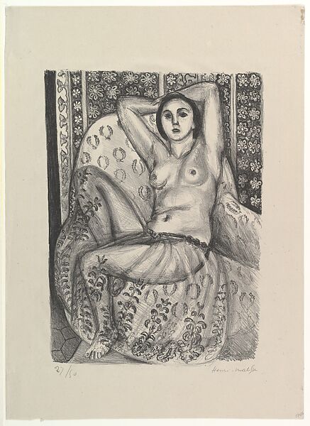 Seated Odalisque with a Tulle Skirt, Henri Matisse (French, Le Cateau-Cambrésis 1869–1954 Nice), Lithograph 
