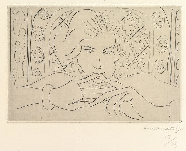 Face, Silence, Henri Matisse (French, Le Cateau-Cambrésis 1869–1954 Nice), Drypoint on chine collé 