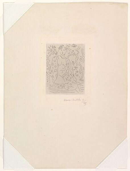 The Arabic Robe, Henri Matisse (French, Le Cateau-Cambrésis 1869–1954 Nice), Etching on chine appliqué