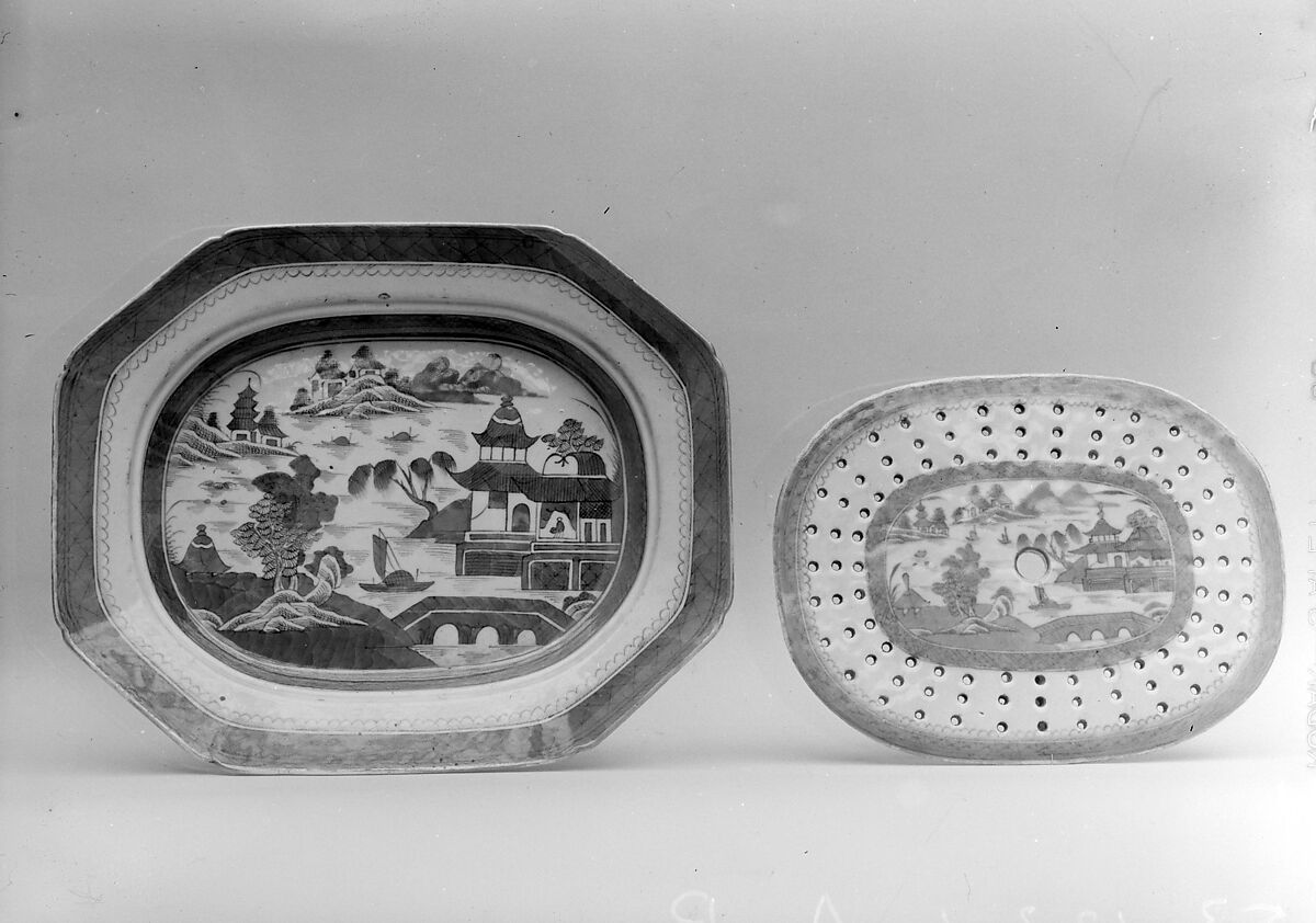 Platter and Rack, Porcelain, Chinese