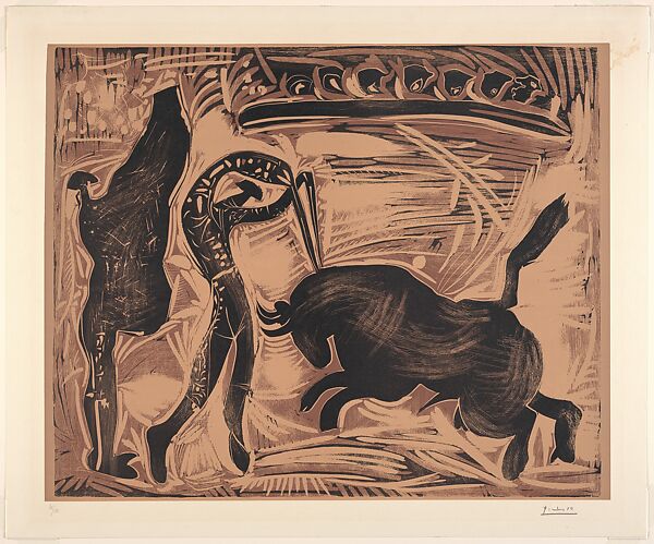 The Banderillero, Pablo Picasso (Spanish, Malaga 1881–1973 Mougins, France), Linoleum cut 