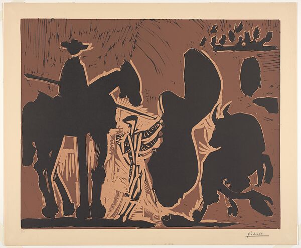 Before the Lance II, Pablo Picasso (Spanish, Malaga 1881–1973 Mougins, France), Linoleum cut 