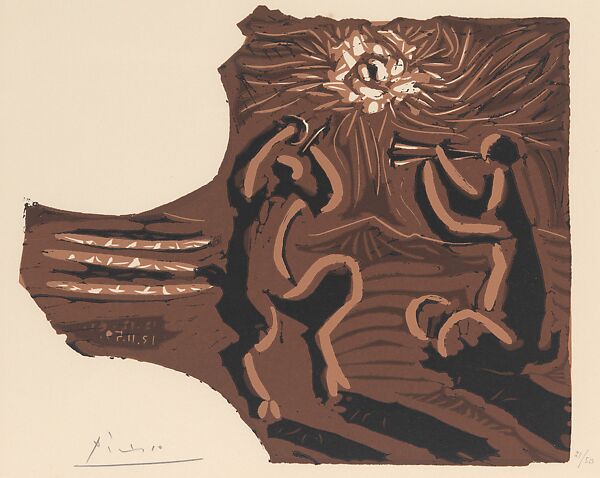 Small Bacchanal, Pablo Picasso (Spanish, Malaga 1881–1973 Mougins, France), Linoleum cut