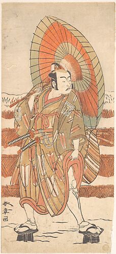 The Second Ichikawa Yaozo as a Samurai Standing in the Snow