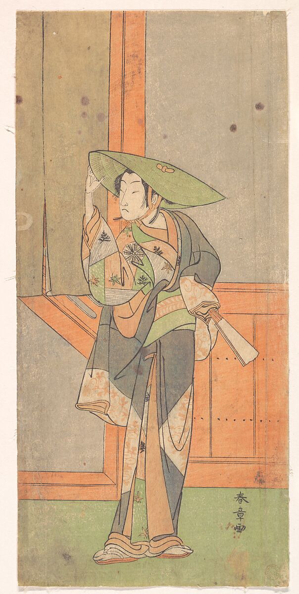 The First Nakamura Tomijuro in the Role of Izaemon, Katsukawa Shunshō　勝川春章 (Japanese, 1726–1792), Woodblock print (nishiki-e); ink and color on paper, Japan 