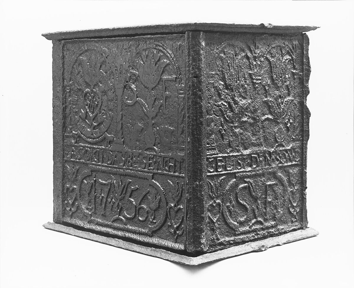 Jamb stove, Samuel Flower, Iron, American