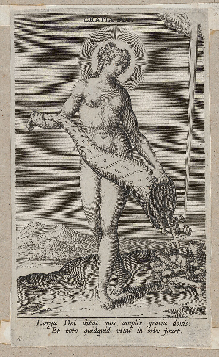 Gratia Dei, from "Proposopographia", Philips Galle (Netherlandish, Haarlem 1537–1612 Antwerp), Engraving 