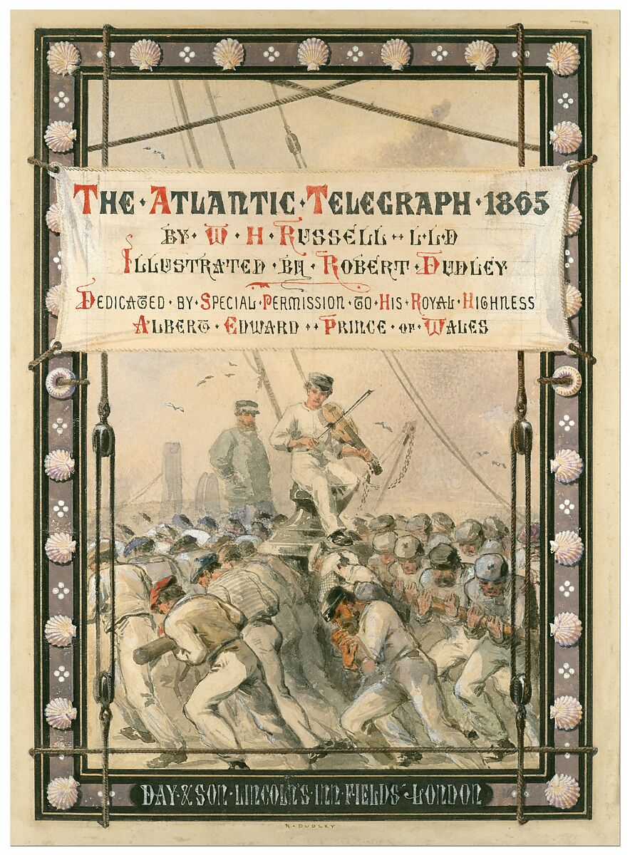 The Atlantic Telegraph, Sir William Howard Russell (Irish, Tallaght, Dublin 1820–1907 London), Illustrations: color lithographs 