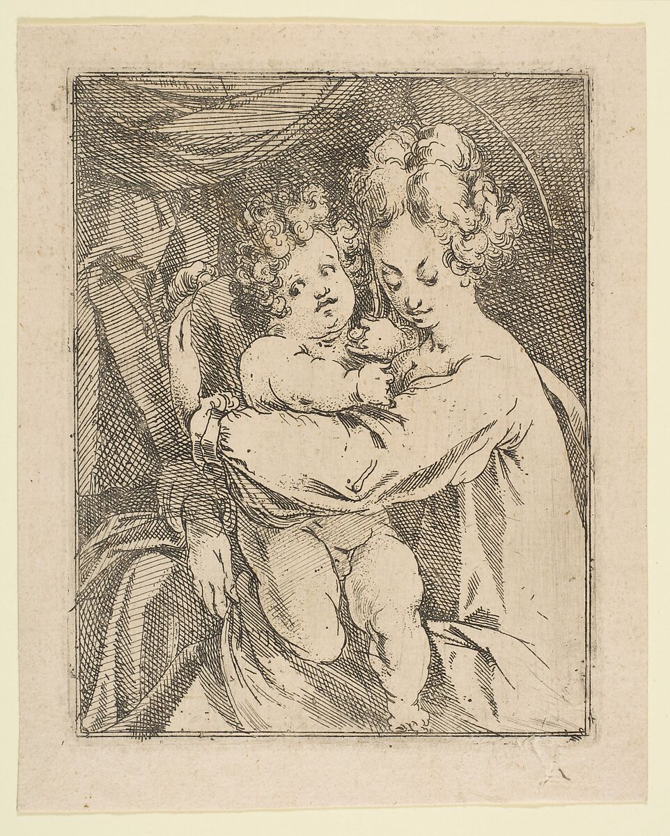 Madonna and Child, Jacques Bellange (French, Bassigny (?) ca. 1575–1616 Nancy), Etching 