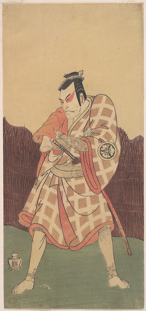 The Third Matsumoto Koshiro in the Role of Matsuomaru in "Sugawara", Katsukawa Shunshō　勝川春章 (Japanese, 1726–1792), Woodblock print (nishiki-e); ink and color on paper, Japan 