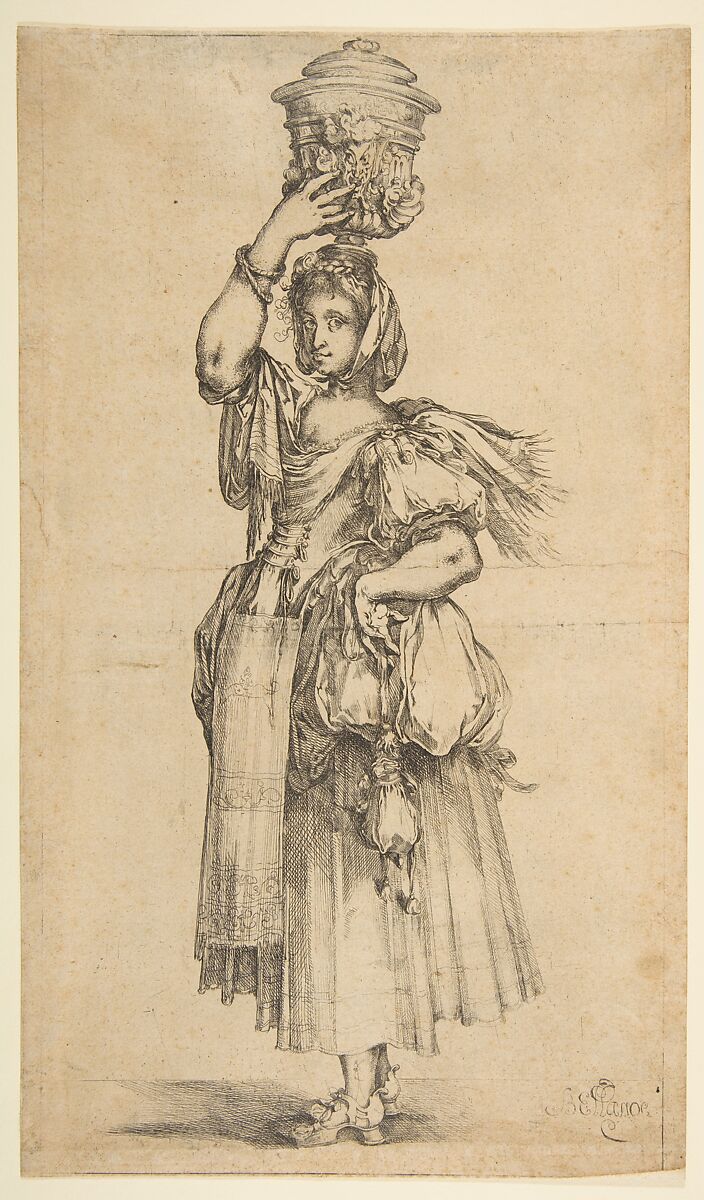 Gardener, from "Hortulanae", Jacques Bellange (French, Bassigny (?) ca. 1575–1616 Nancy), Etching 