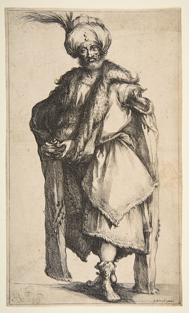 Caspar, from "Three Magi", Jacques Bellange (French, Bassigny (?) ca. 1575–1616 Nancy), Etching 