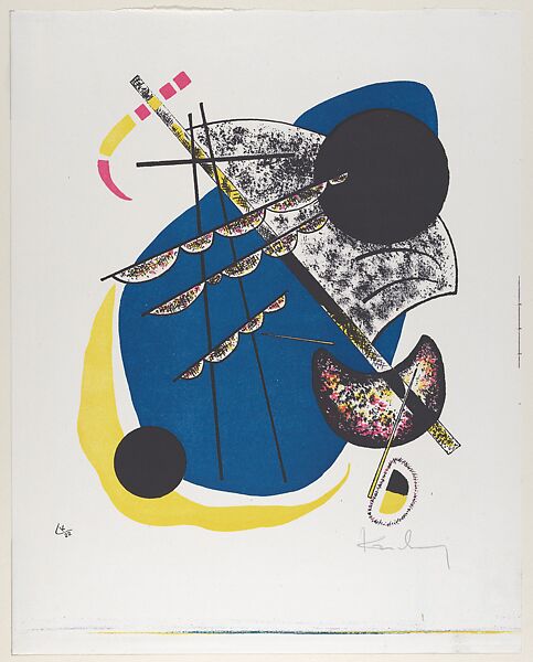 Kleine Welten II (Small Worlds II), Vasily Kandinsky (French (born Russia), Moscow 1866–1944 Neuilly-sur-Seine), Lithograph printed in black, red, blue, yellow 