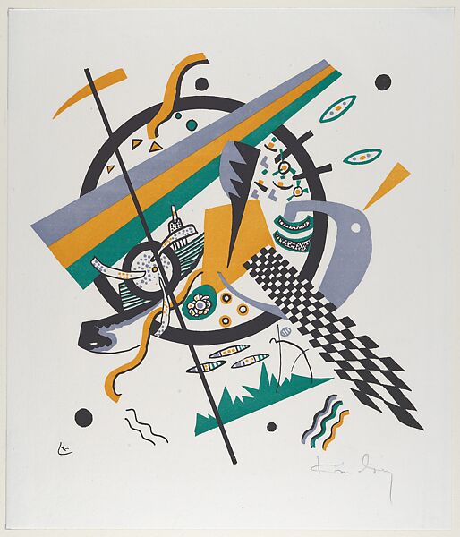 Kleine Welten IV (Small Worlds IV), Vasily Kandinsky (French (born Russia), Moscow 1866–1944 Neuilly-sur-Seine), Lithograph printed in green and orange 