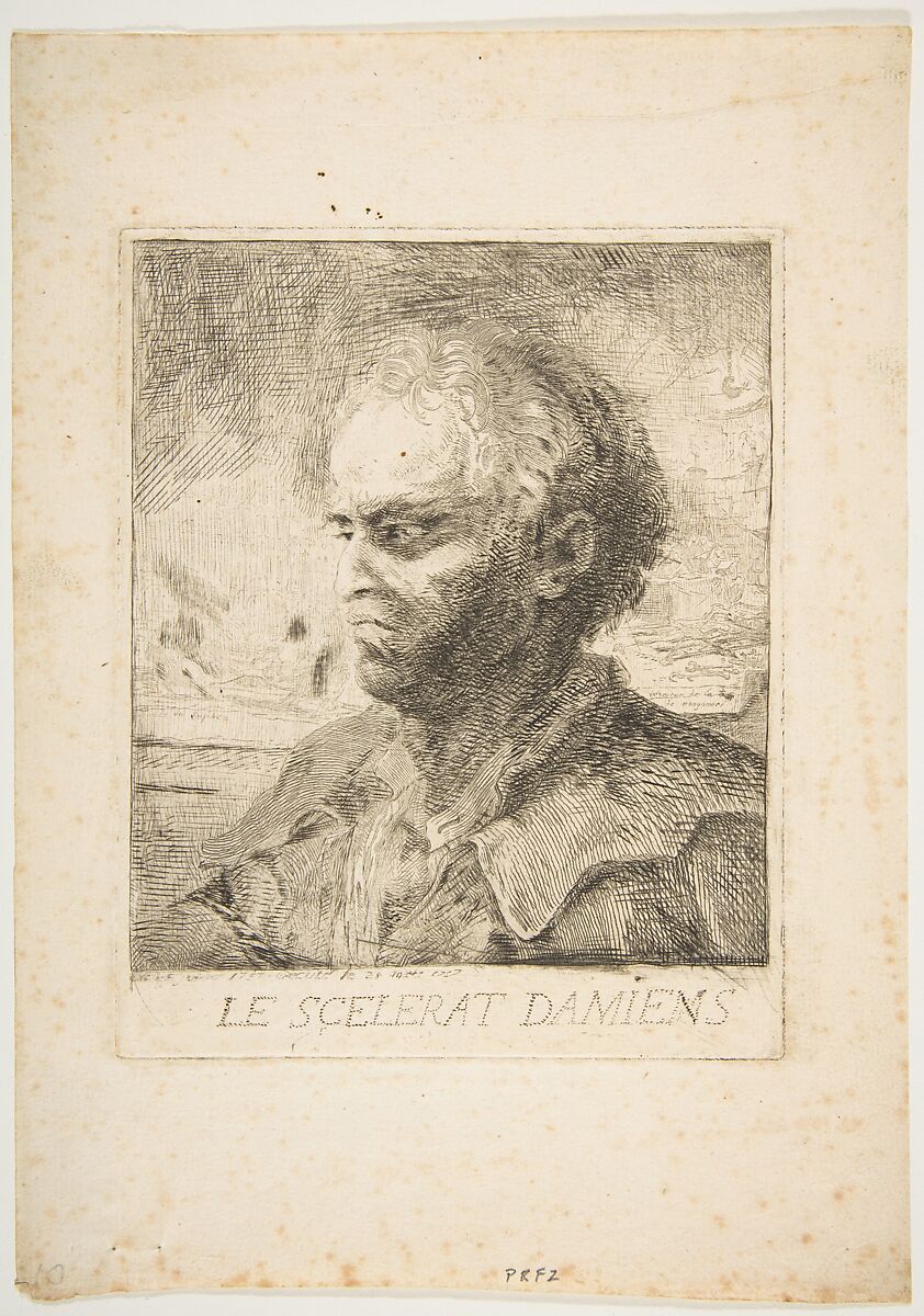 Le Scelerat Damiens, Gabriel de Saint-Aubin (French, Paris 1724–1780 Paris), Etching