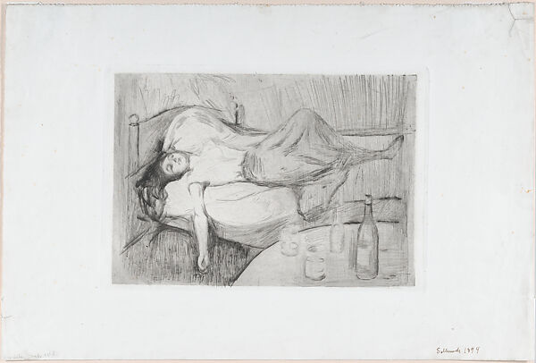 The Day After, Edvard Munch (Norwegian, Løten 1863–1944 Ekely), Drypoint with burnishing; third state of six (Woll) 