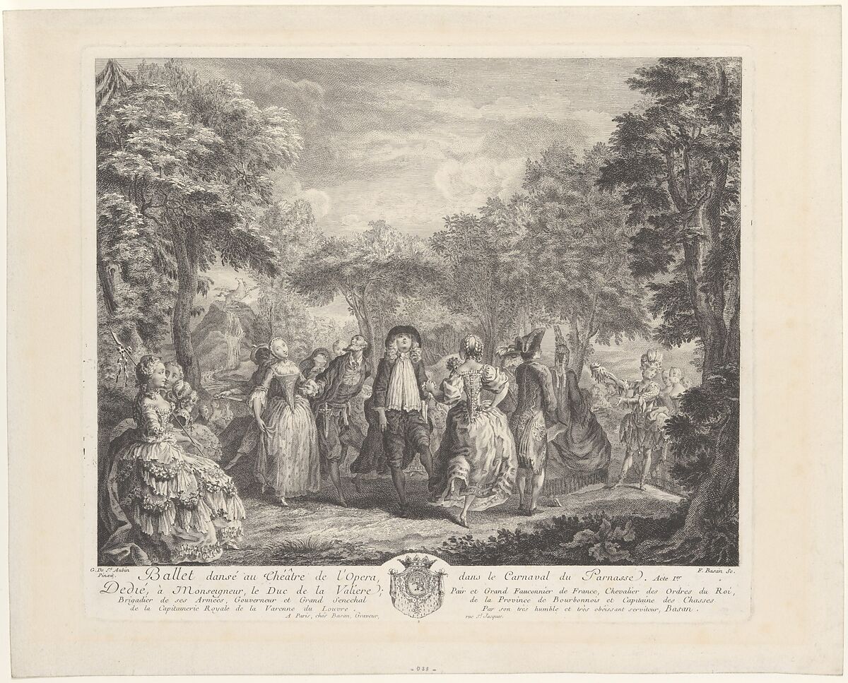 The Carnival of Parnassus (Le Carnaval du Parnasse), After Gabriel de Saint-Aubin (French, Paris 1724–1780 Paris), Etching