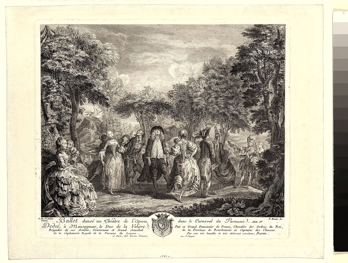 The Carnival of Parnassus (Le Carnaval du Parnasse), After Gabriel de Saint-Aubin (French, Paris 1724–1780 Paris), Etching