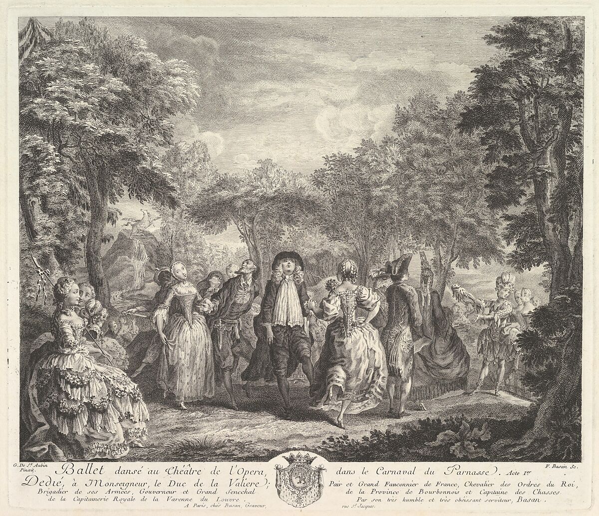 Le Carnaval du Parnasse, After Gabriel de Saint-Aubin (French, Paris 1724–1780 Paris), Etching 