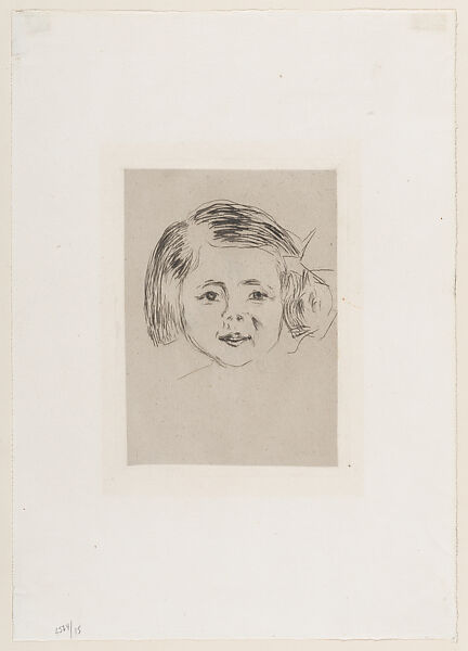 Herbert Esche's Daughter, Edvard Munch (Norwegian, Løten 1863–1944 Ekely), Drypoint in greyish black ink 