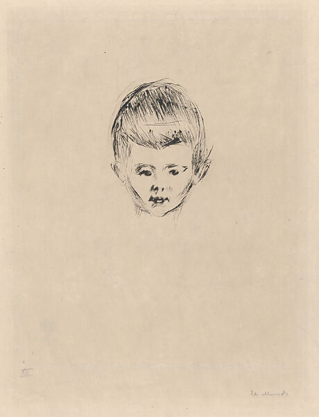Andreas Schwarz, Edvard Munch (Norwegian, Løten 1863–1944 Ekely), Drypoint; first state of two (Woll)