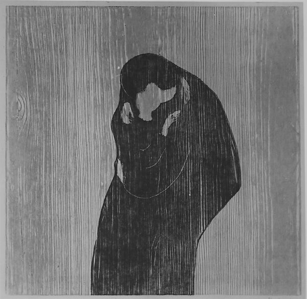 The Kiss IV, Edvard Munch (Norwegian, Løten 1863–1944 Ekely), Woodcut