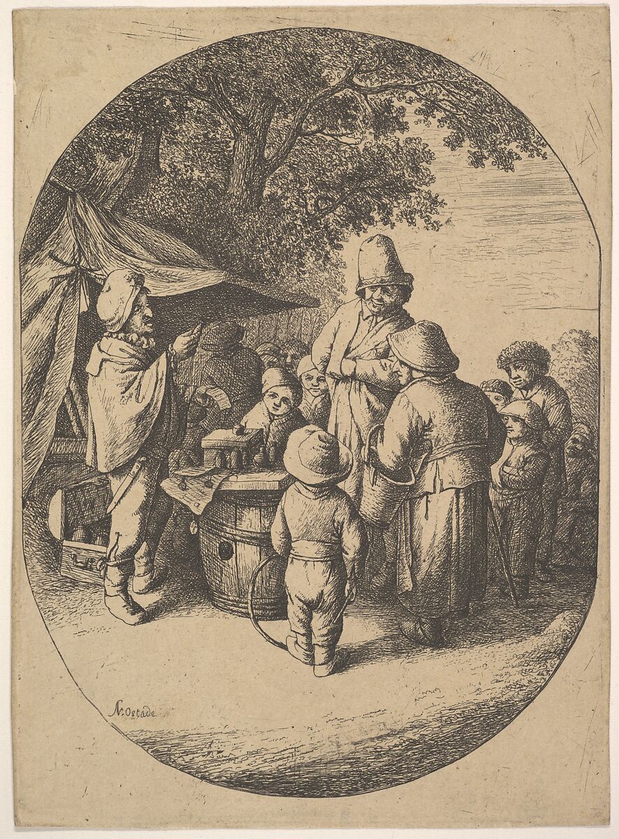 The Quacksalver (copy), After Adriaen van Ostade (Dutch, Haarlem 1610–1685 Haarlem), Etching 