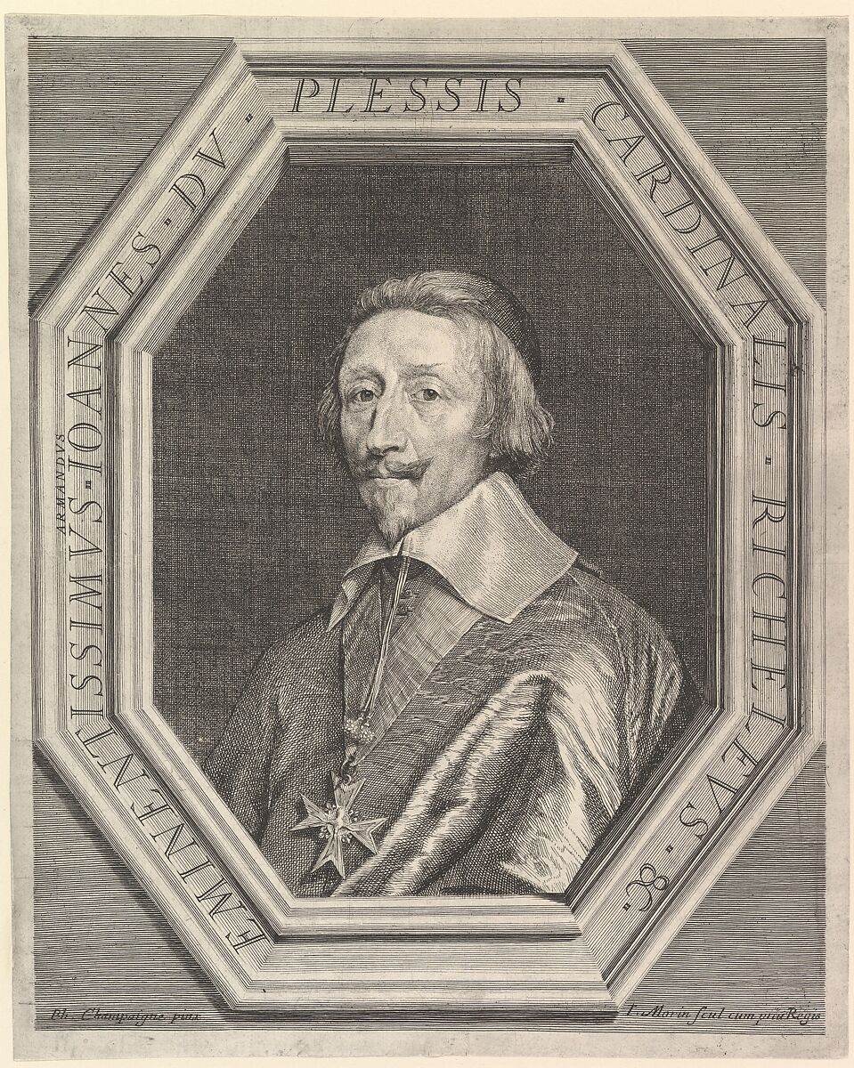 Cardinal de Richelieu, Jean Morin (French, Paris ca. 1605–1650 Paris), Etching 