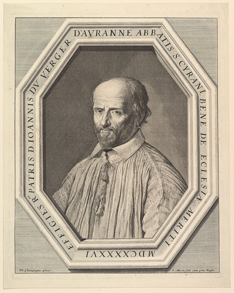 Jean Duvergier de Hauranne, abbe de Saint-Cyran, Jean Morin (French, Paris ca. 1605–1650 Paris), Etching 