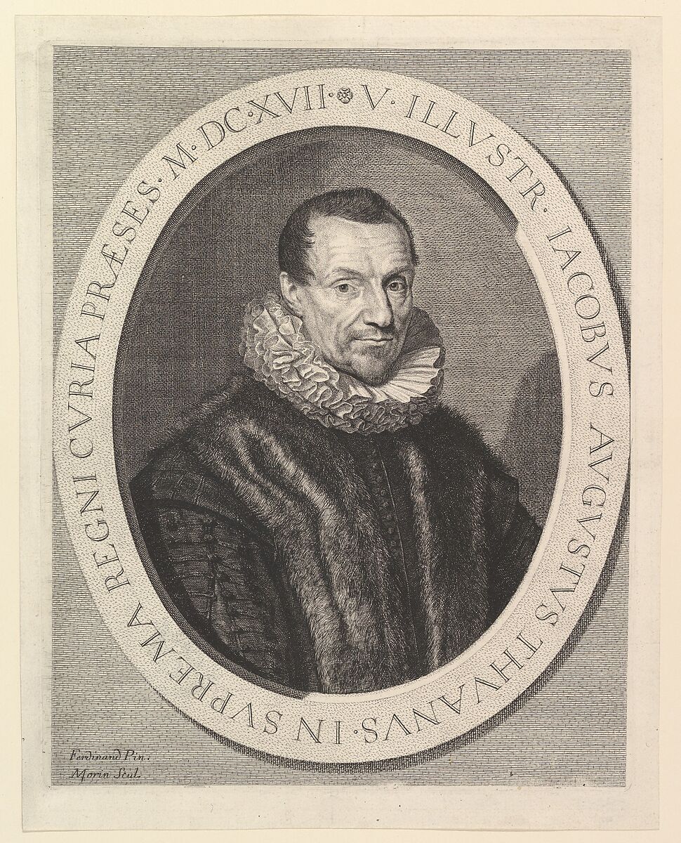 Jacques-Auguste de Thou, premier president au Parlement, Jean Morin (French, Paris ca. 1605–1650 Paris), Etching 