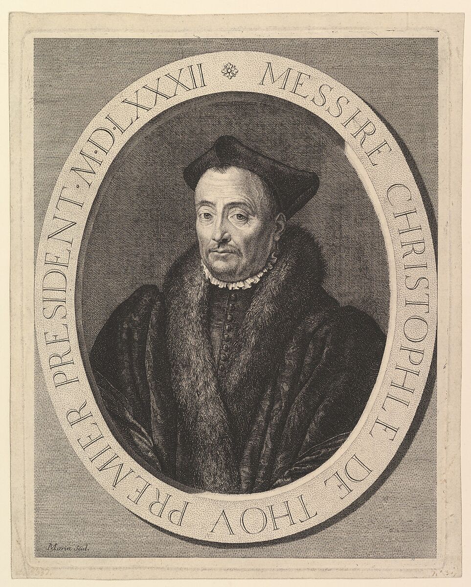 Christophe de Thou, premier president au Parlement, Jean Morin (French, Paris ca. 1605–1650 Paris), Etching 