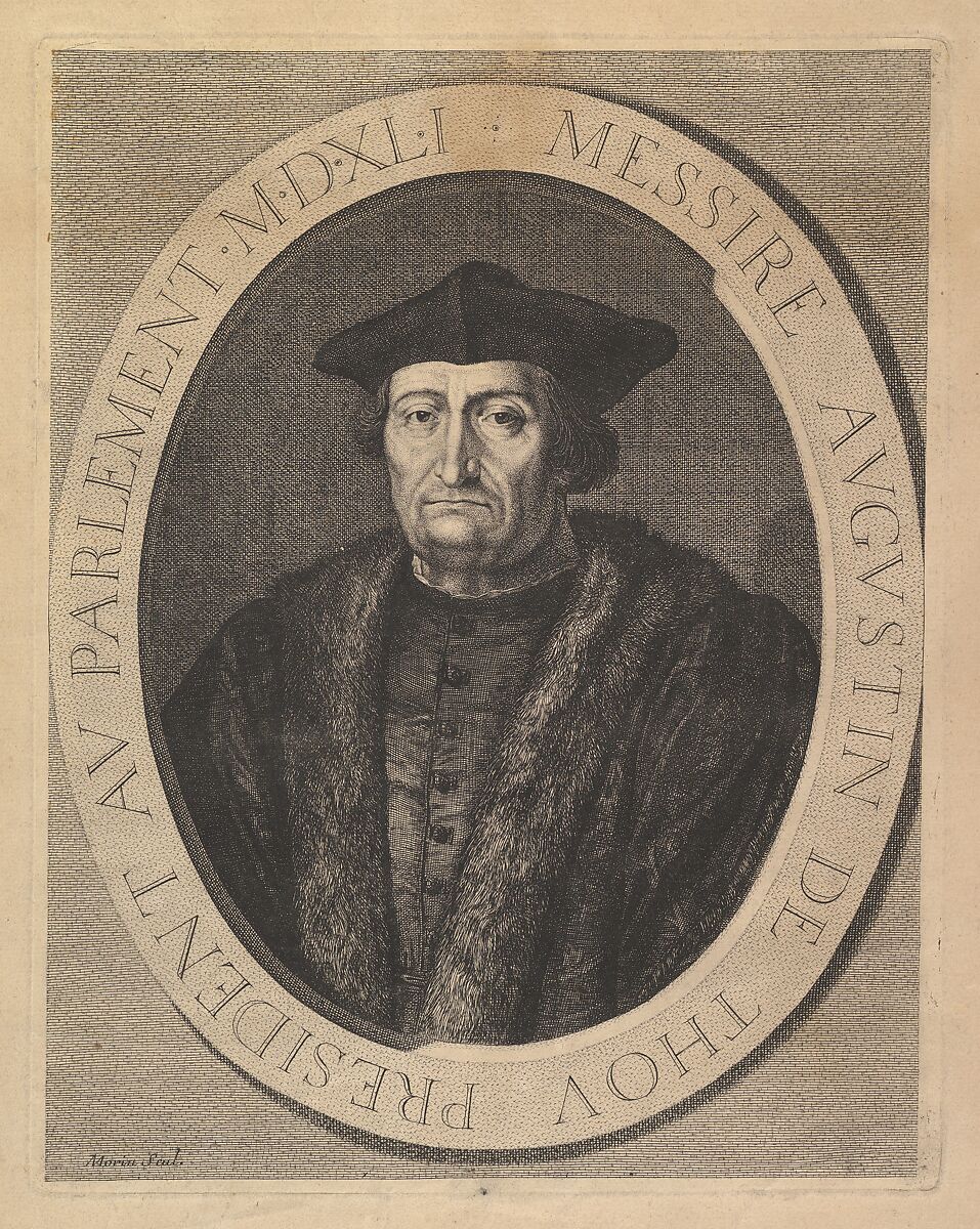 Augustin de Thou, president au Parlement, Jean Morin (French, Paris ca. 1605–1650 Paris), Etching 
