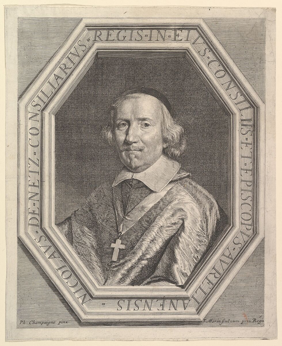 Nicolas de Netz, eveque d'Orleans, Jean Morin (French, Paris ca. 1605–1650 Paris), Etching 