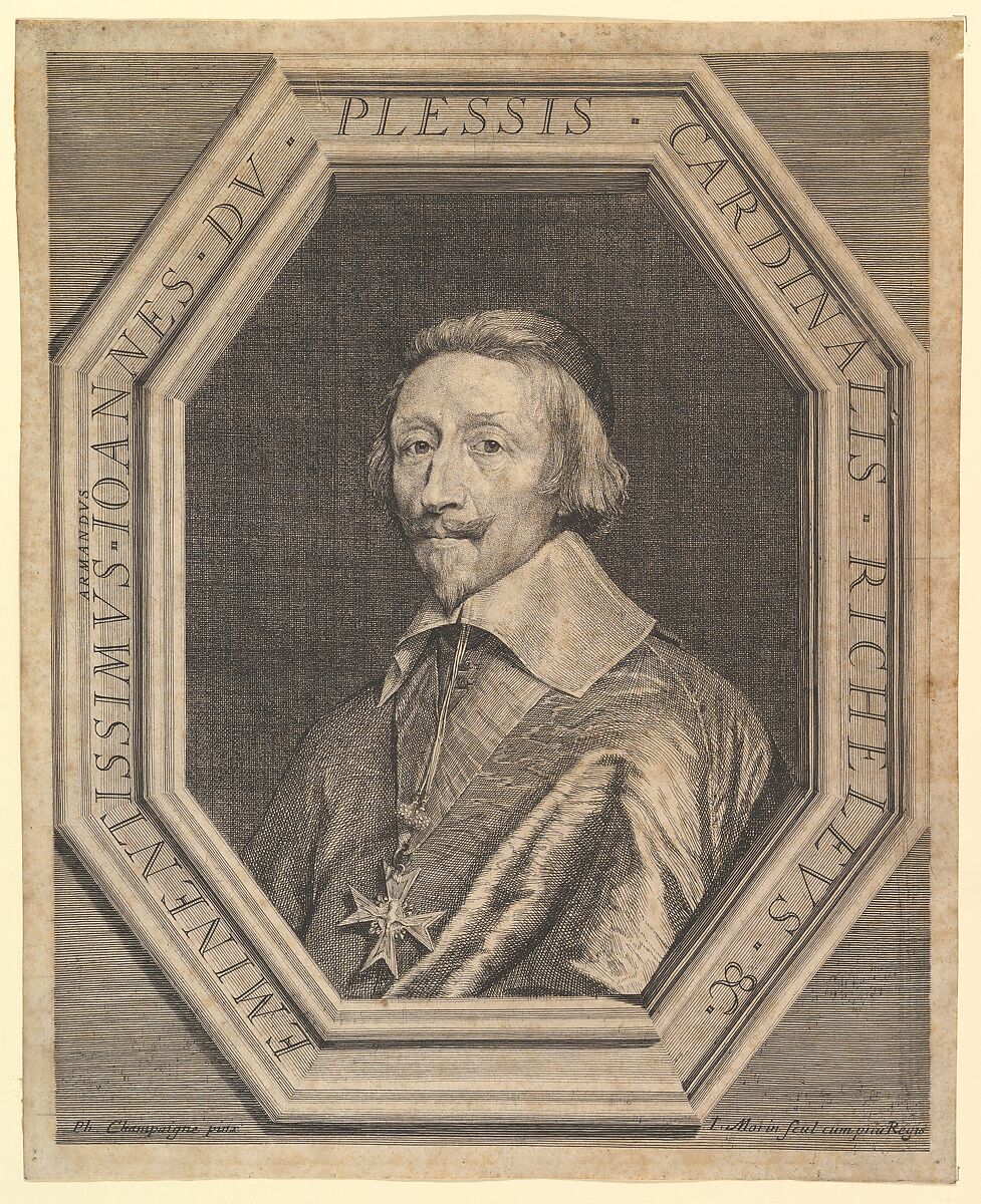 Cardinal de Richelieu, Jean Morin (French, Paris ca. 1605–1650 Paris), Etching, late state 