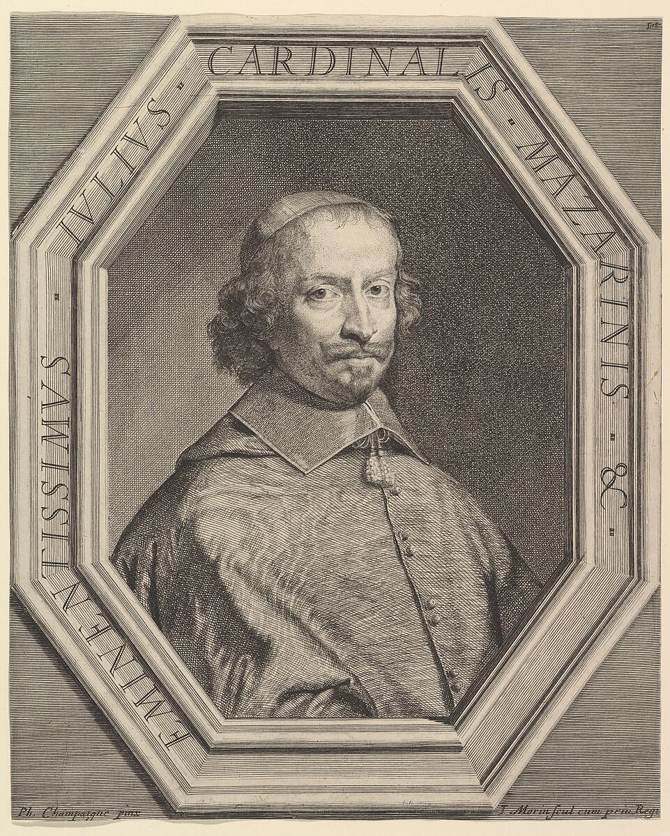 Cardinal Mazarin, ministre d'Anne d'Autriche et de Louis XIV, Jean Morin (French, Paris ca. 1605–1650 Paris), Etching 