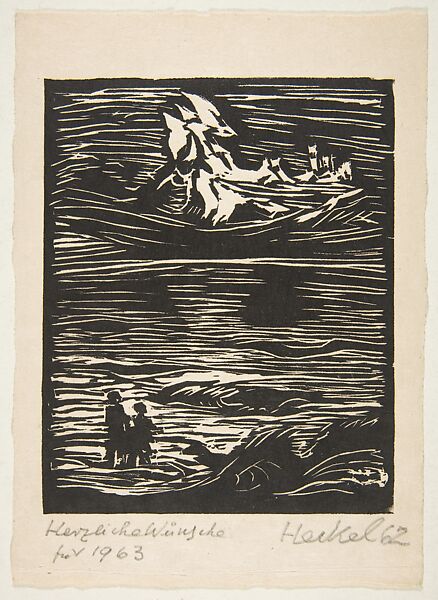 32. Jahresblatt: Am Meer, Erich Heckel (German, Döbeln 1883–1970 Radolfzell), Woodcut 