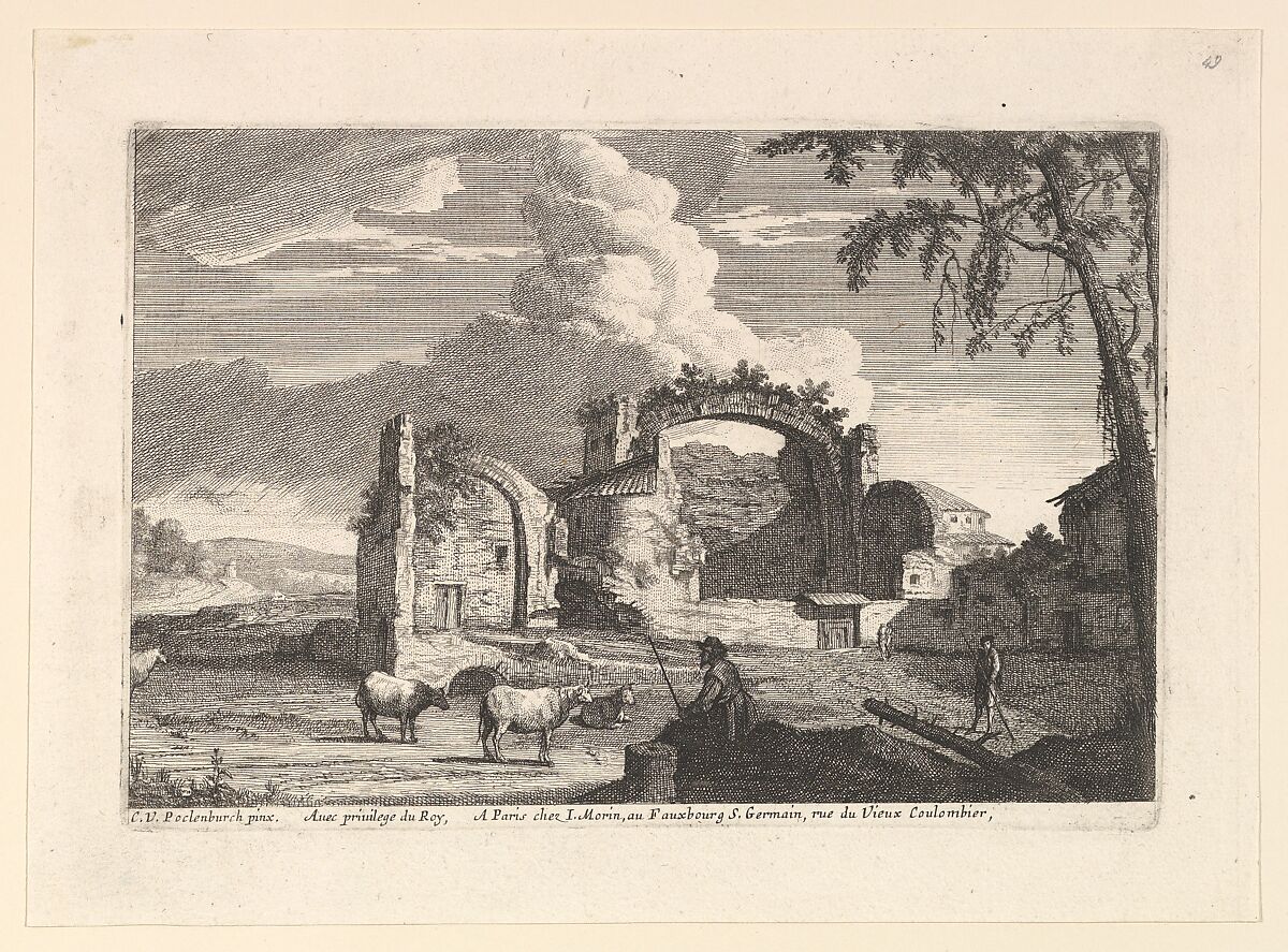 Le Bouvier Assis, Jean Morin (French, Paris ca. 1605–1650 Paris), Etching 