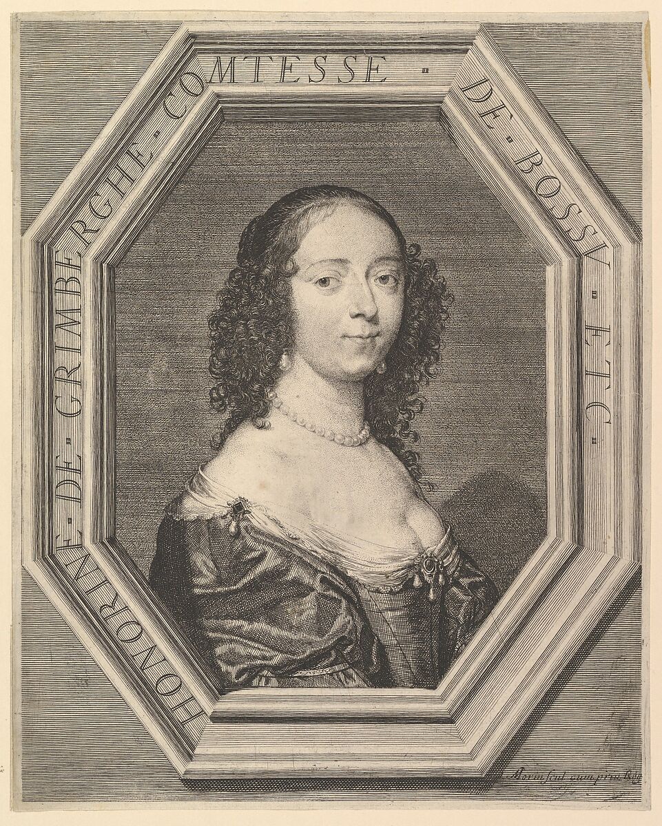 Honorine de Grimberghe, comtesse du Bossu, Jean Morin (French, Paris ca. 1605–1650 Paris), Etching 