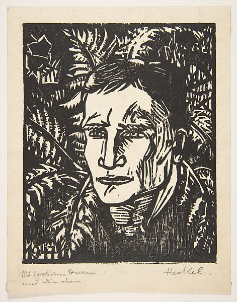 6. Jahresblatt: Erinnerung an H.B., Erich Heckel (German, Döbeln 1883–1970 Radolfzell), Woodcut 