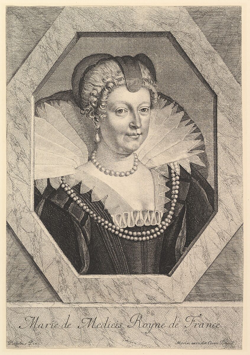 Marie de Medicis, reine de France, Jean Morin (French, Paris ca. 1605–1650 Paris), Etching 