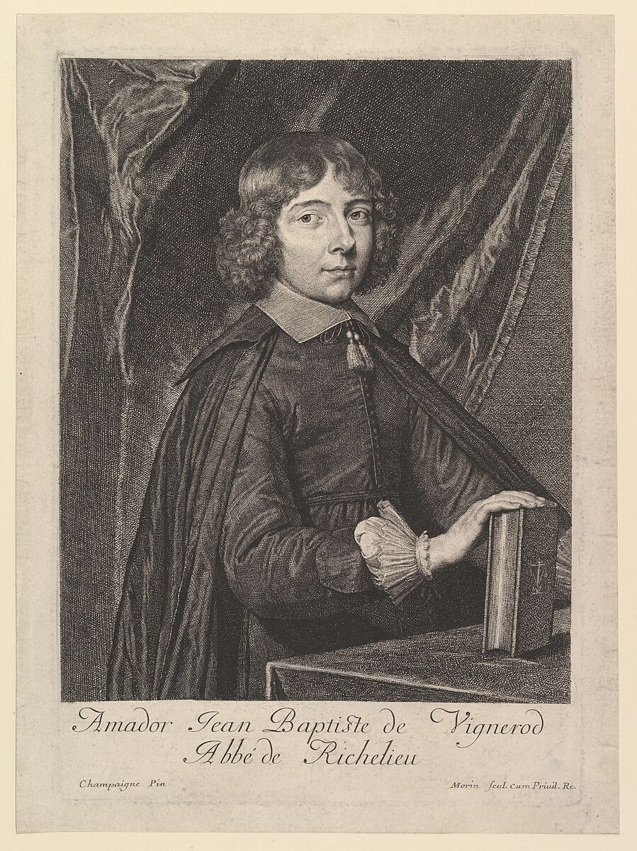 Amador Jean-Baptiste de Vignerod, abbe de Richelieu, Jean Morin (French, Paris ca. 1605–1650 Paris), Etching; third state 