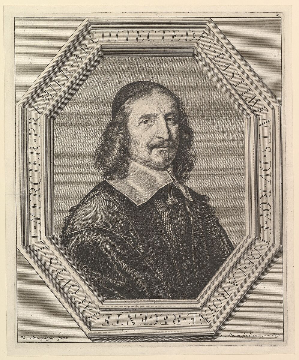 Jacques Le Mercier, architecte du roi, Jean Morin (French, Paris ca. 1605–1650 Paris), Etching 