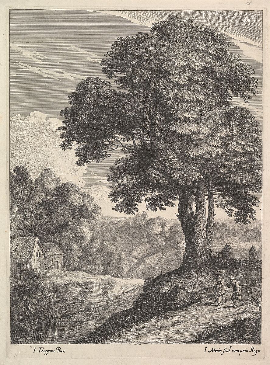 Les Deux Chaumieres, Jean Morin (French, Paris ca. 1605–1650 Paris), Etching 