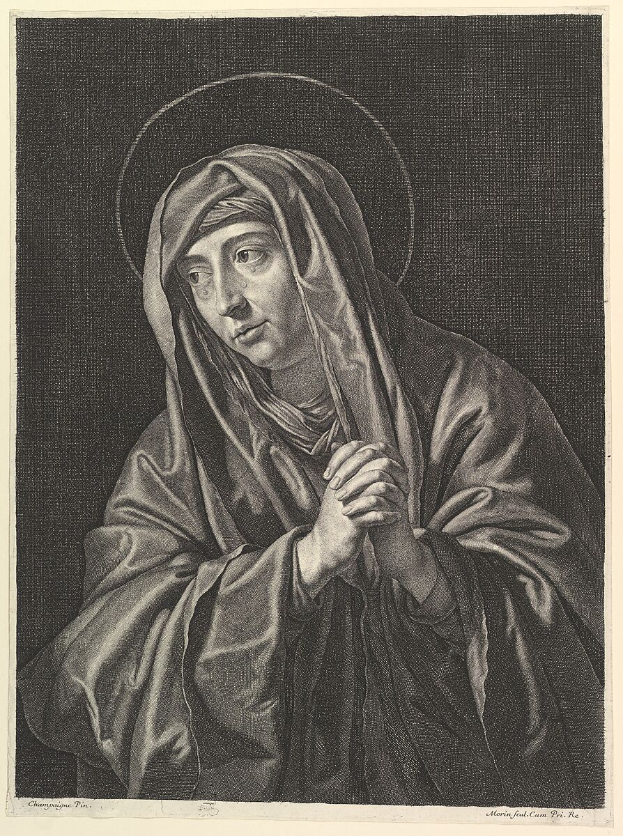 La Vierge de douleurs, Jean Morin (French, Paris ca. 1605–1650 Paris), Etching 