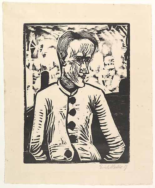 The Fool (Der Narr), Erich Heckel (German, Döbeln 1883–1970 Radolfzell), Woodcut 